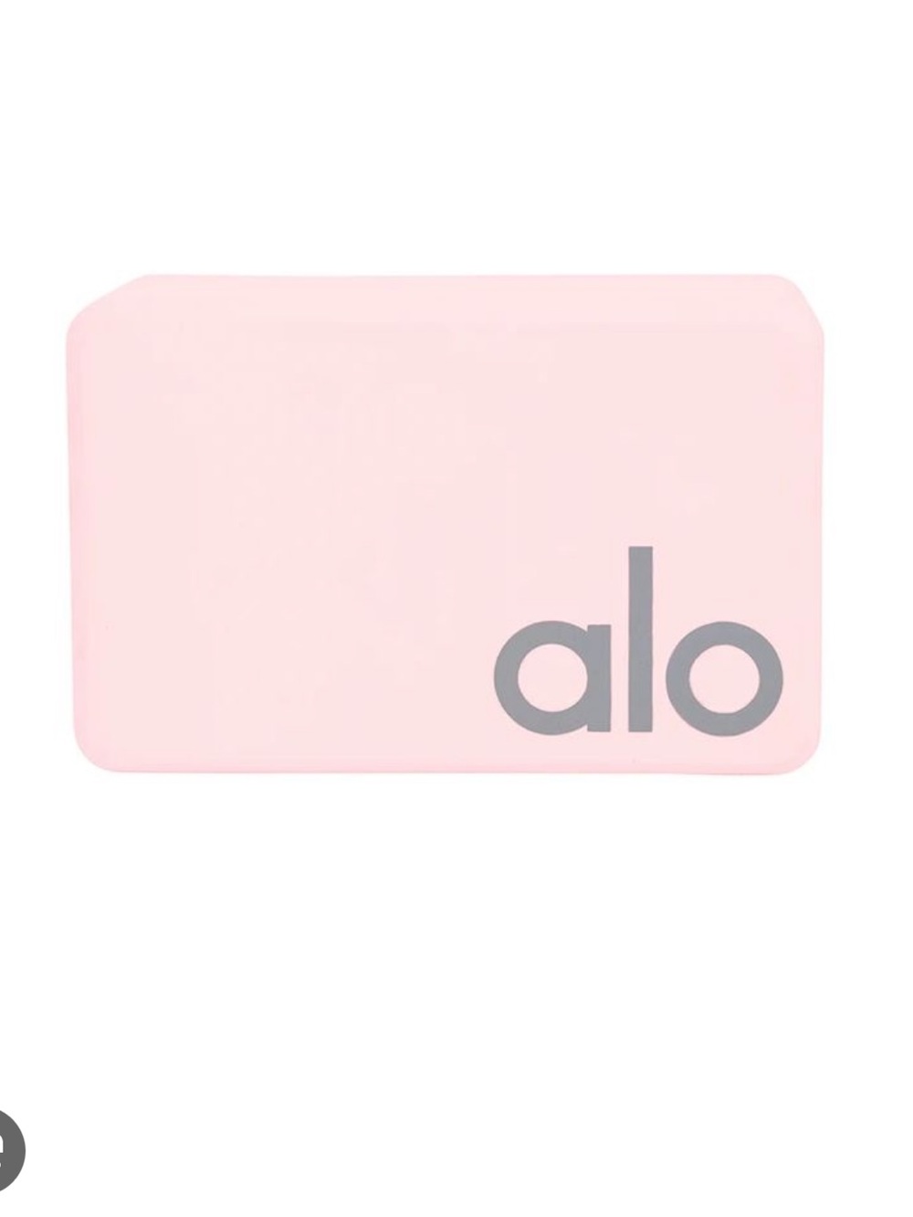 ALO Yoga Light Pink Foam Yoga Block with Grey Logo